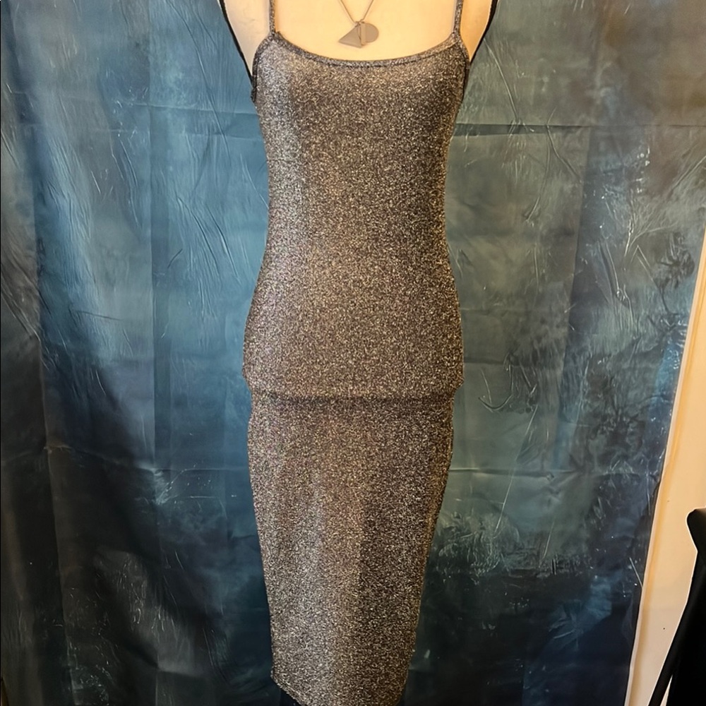 Love university M silver dress